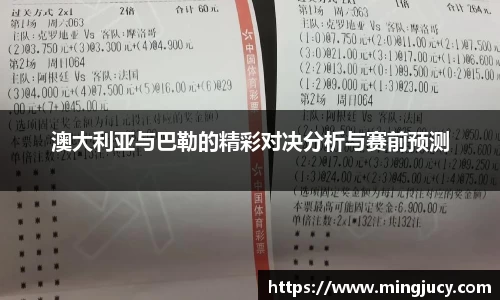 澳大利亚与巴勒的精彩对决分析与赛前预测